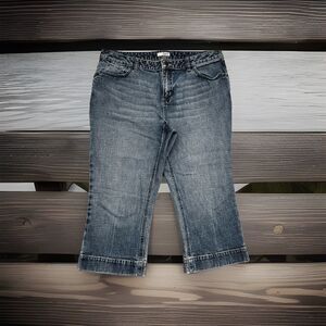 Tint Capri Jeans 12 (32x18.5) Blue Mid Rise Denim Stretch Womens Casual